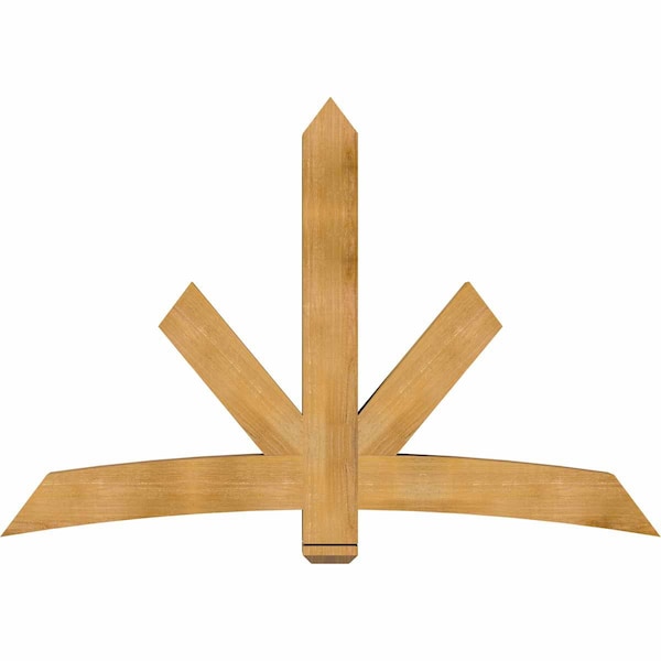 Ekena Millwork Alberta Rough Sawn Timber Gable Bracket, Western Red Cedar, 72"W x 48"H x 6"D x 6"F, 16/12 Pitch GBW072X48X0606ALB00RWR - main